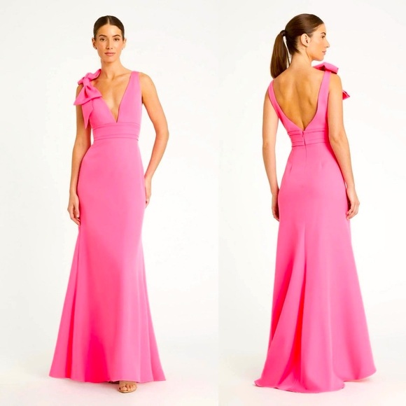 Mac Duggal Pink Mermaid style gown size 14 - Picture 1 of 14